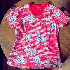 NWOT scrub top. bright pink. 3rd pic shows color best. Cherokee infinity